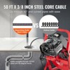 VEVOR Drain Cleaner Machine 50FT x 3/8 Inch, Sewer Snake Auger Manual Feed, 250W Electric Drain Cleaning Machine, Red - 4 of 4