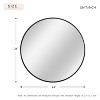 Wooakway Round Metal Decorative Wall Mirror Bathroom Mirror Wall Mount Accent Mirror Wall Decor for Bedroom Living Room - 4 of 4