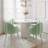 TOV Furniture Gardenia 19.3" Transitional Velvet Dining Chair in Moss Green - 2 of 4