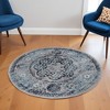 Ivory Blue And Gray Medallion Area Rug - 2 of 3