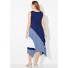 Catherines Women's Plus Size Color Block Dress - 3 of 4
