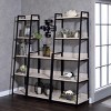 INFURNIC Decorative Bookshelf Industrial 5 Tier Ladder Shelf Open Compartmentsfor Books and Display Items, grey, 16.5"*16.5"*67.5" - 3 of 4
