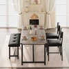 Dining Table Set for 4,Rectangle Compact Dining Table and Chairs Set with 2 Upholstered Chairs and Bench for Apartment,Kitchen - 2 of 4