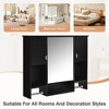 Vynxaria 35" x 28" Modern Wall-Mounted Bathroom Storage Cabinet with Mirror and Towel Bar, Perfect for Stylish Organization and Space-Saving Solutions - 2 of 4