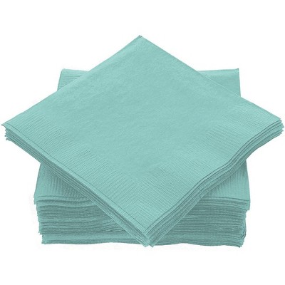 Sparksettings Light Blue Lunch Napkins, 7” X 7” 2 Ply Paper Napkins ...