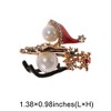 Unique Bargains Christmas Brooches YNCP7856 Alloy Dripping Wax Red Gold Tone 1.38"x0.98" 1 Pc - 3 of 4