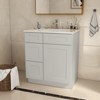 DOMETOUR 30 in. W x 21 in. D x 34.5 in. H in Shaker Dove Plywood Ready to Assemble Floor Vanity Sink Base Kitchen Cabinet with Left Door - 2 of 4
