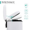 Trash Can, 1.3 Gallon Stainless Steel Trash Can with Soft-close Lid, Step-on Wastebin with Removable Inner Bucket for Kitchen Bathroom Office - 4 of 4