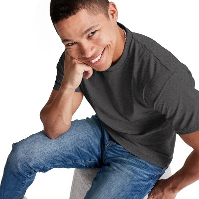 Мужские футболки Hanes Essentials Men's Cotton T-Shirt, 4-Pack Charcoal Heather XL — фото 5