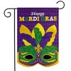 Mardi Gras Mask Burlap Garden Flag 18" x 12.5" Briarwood Lane - 2 of 4