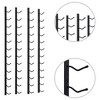 vidaXL Wall Mounted Wine Racks for 12 Bottles 2 pcs Black Iron - 3 of 4