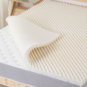 2-Inch Convoluted Copper-Infused Memory Foam Mattress Toppers, Cooling and Pressure Relieving with Airflow Design, - 1 of 4