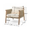 Christopher Knight Home Patsy Outdoor Rope Weave Acacia Wood Club Chair with Cushions, Teak - 3 of 4
