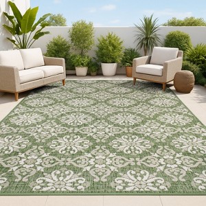 JONATHAN Y Amora Traditional Mediterranean Tile Design Indoor/Outdoor Area Rug - 1 of 4