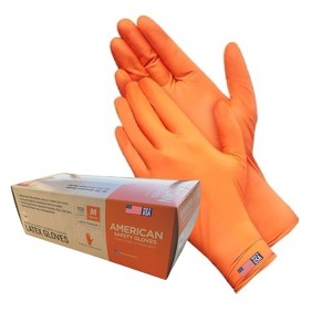 American Safety Glove Disposable Latex Low Protein Natural Rubber Non-Allergy 7 MIL - 1 of 4