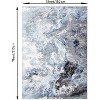 Machine Washable Non-Slip Rubberback Runner Modern Abstract Geometric Print Carpet Traditional Area Rug for Hallway, Bedroom, Living Room - 2 of 4