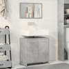 vidaXL Bathroom Cabinet With Mirror Concrete Grey Engineered Wood Medium - 3 of 4