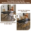 5-Piece Extendable Dining Table Set with Sintered Stone Tabletop and 4 Chairs, Carbon Steel Legs for Kitchen or Dining Room-Tanpinhause - 4 of 4