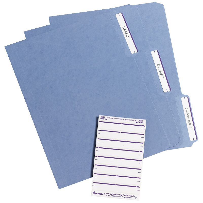 Avery Easy Peel Laser/Inkjet File Folder Labels 2/3" x 3 7/16" Purple 537829, 2 of 8