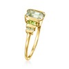 Ross-Simons 1.00 Carat Prasiolite and .26 ct. t.w. Peridot Ring in 14kt Yellow Gold - 3 of 4