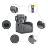 vidaXL Massage Recliner Chair Reclining Armchair for Elderly Faux Leather - 4 of 4