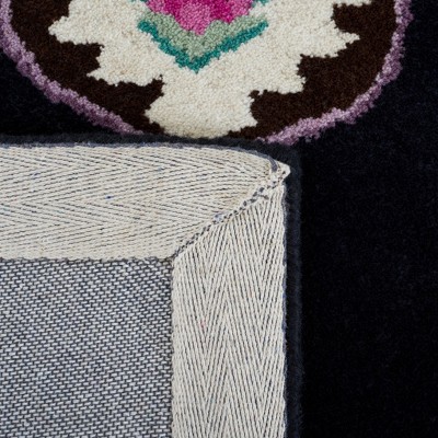 Bellagio Black and Ivory Hand Tufted Wool Area Rug