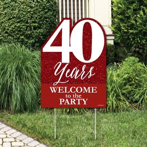 Big Dot of Happiness We Still Do - 40th Wedding Anniversary - Party Decorations - Anniversary Party Welcome Yard Sign - 1 of 4