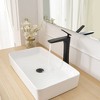 BWE Single Hole Single Handle Bathroom Vessel Sink Faucet With Supply Hose in Matte Black - 2 of 4