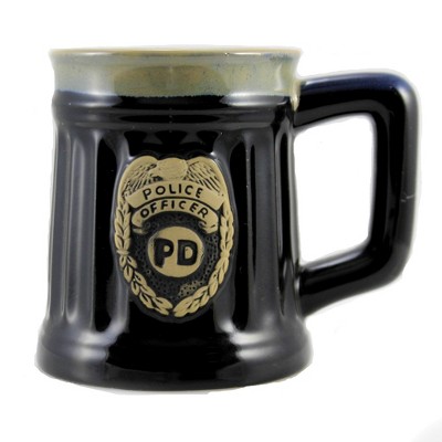 Tabletop 4.5" Police Officer Mug Law Enforcement Badge Burton & Burton  -  Drinkware