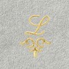 Linum Home Textiles 100% Turkish Cotton MONICA Gold Thread 2PC Embellished Washcloth Set - 3 of 3
