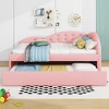 NicBex Twin Size Day Bed with Trundle 79" Upholstered Daybed Frame with Cloud-Shaped Backrest for Living Rooms - 4 of 4