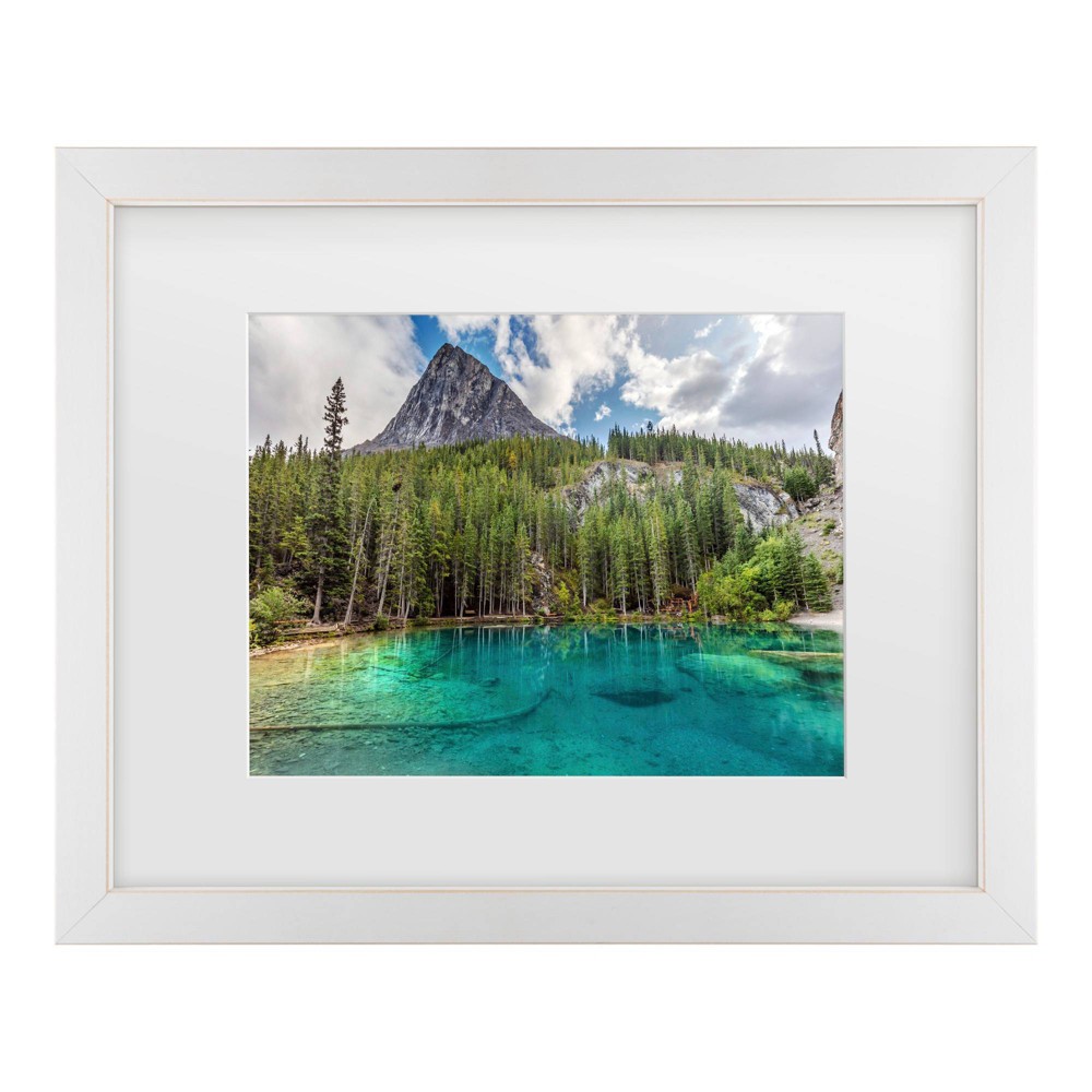 Trademark Fine Art 11"x14" Pierre Leclerc Grassi Lakes Matted Framed Art White