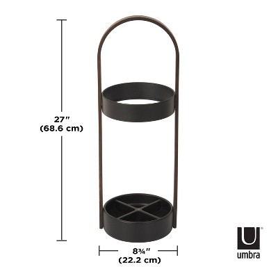 Bellwood Resin-Based Water-Resistant Umbrella Stand with Wood Veneer
