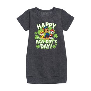 - Paw Patrol - St Pawddys Day Graphic Short Sleeve Fleece Dress - 1 of 3