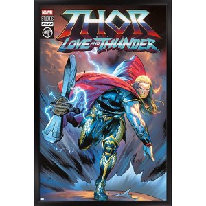 Trends International Marvel Thor: Love and Thunder - Thor Comic Framed Wall Poster Prints - 1 of 4