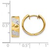 Black Bow Jewelry Diamond Cut Hinged Hoops in 14k Yellow Gold, 15mm (9/16 Inch) - 4 of 4