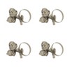 Saro Lifestyle Saro Lifestyle Table Napkin Rings With Acorn Design (Set of 4), Silver, - 2 of 4