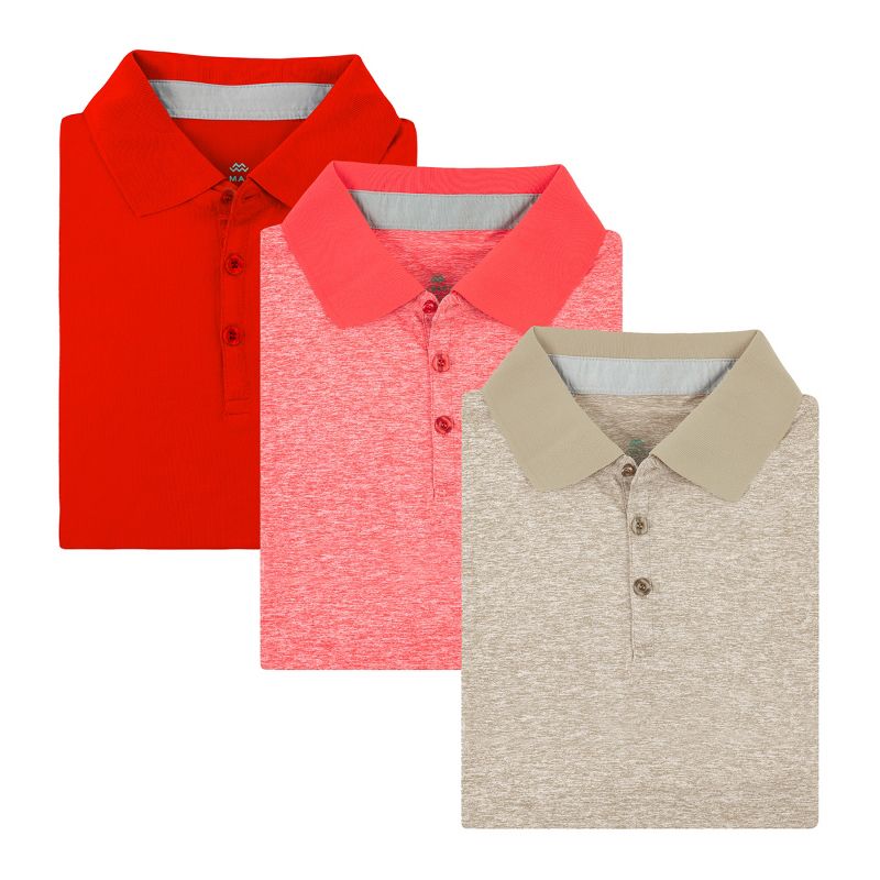 Mio Marino - Designer Golf Polo Shirt - 3 Pack, 3 of 9