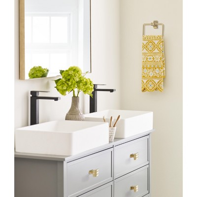 Golden Champagne Wall Mounted Towel Ring with Elegant Design