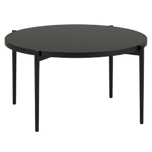 Hudson and Canal Buckham Round Coffee Table in Blackened Bronze