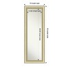 Amanti Art Textured Light Gold Non-Beveled On the Door Mirror, Full Length Mirror, Wall Mirror 53 in. x 19 in. - 4 of 4