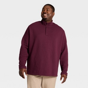 Men's Quilted Fleece 1/2 Zip Pullover Sweatshirt - All In Motion™ - 1 of 3