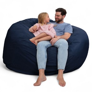 Ultimate Sack 6ft Bean Bag Chair and Footstool, Oversized Lounger - 1 of 4