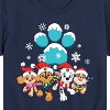 Boys' - Paw Patrol - Christmas Snowy Pawprint Skye Chase Marshall Rubble Short Sleeve Graphic T-Shirt - 2 of 4