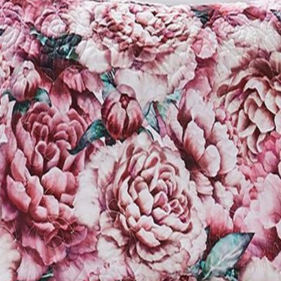 Standard Floral Pink Microfiber Cotton Pillow Sham