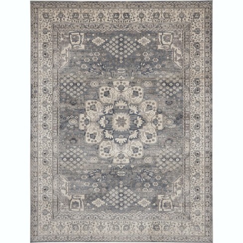 Nourison Concerto Vintage Medallion Indoor Area Rug Grey/ivory 8'10