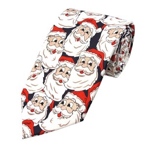 Jacob Alexander Boys' Prep Jolly Santa Regular Self-Tie Neck Tie - 1 of 2