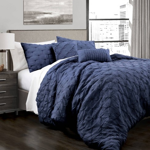 Lush Navy Ravello Pintuck Comforter Set Lush Dcor Target