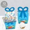 Big Dot of Happiness Under The Sea Critters - Square Favor Gift Boxes - Baby Shower or Birthday Party Bow Boxes - Set of 12 - 3 of 4