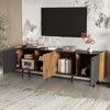 GlasFlength TV Stands and Consoles, Stylish Entertainment Center for Living Room, Modern Design for Classic Interiors, Brown,61.81”*13.18”*22.83" - 2 of 4